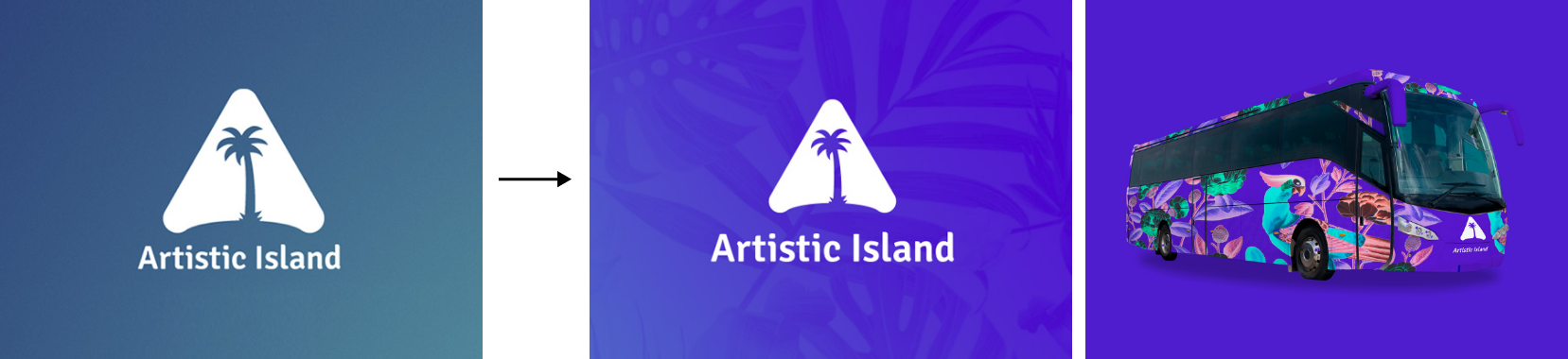 antes después branding - artistic island
